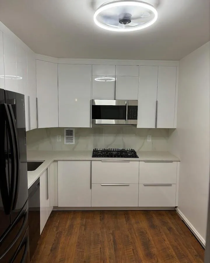Renovated kitchen with quartz countertops in Granville